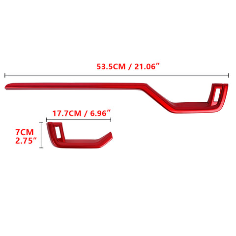 Dashboard Side Air Vent Cover Trims Glossy Red Compatible with Toyota RAV4 2019-2024