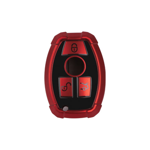 Full Covered Armor Red TPU Remote Fob Key Cover Shell For Mercedes B C E G SLK