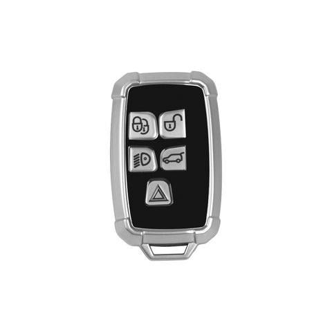 Iron Armor Style Silver Full Cover Remote Key Fob Cover For Range Rover 2013-2017