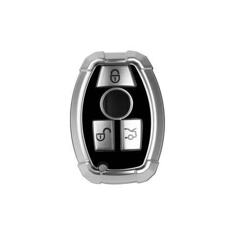 Full Covered Armor Silver TPU Remote Fob Key Cover Shell For Mercedes B C E G SLK