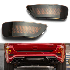 Rear Bumper Reflector Night Reflex Light Lamp Smoked Lens For Jeep Grand Cherokee WK2 2011-2020,Jeep Compass 2011-2016,Dodge Journey 2011-2017 57010720AC Replacement