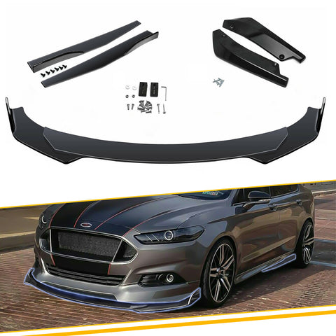 7pcs Universal Car Bumper Lip Spoiler /Rear Lip/ Side Skirt Splitter Extension