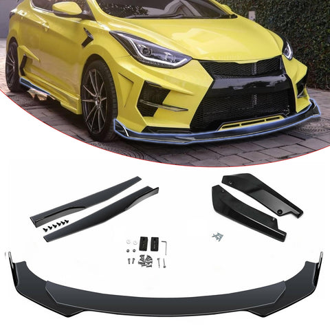 7pcs Universal Car Bumper Lip Spoiler /Rear Lip/ Side Skirt Splitter Extension
