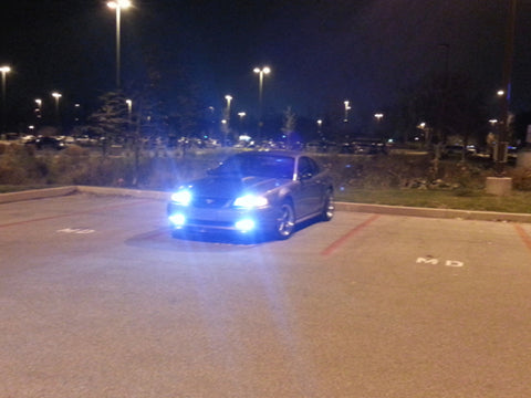 6000K Bright White / 8000K Ice Blue 880 899 Projector Lens Iceberg LED Fog Lamp Driving DRL Light