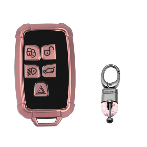 Iron Armor Style Red Full Cover Remote Key Fob Cover For Range Rover 2013-2017