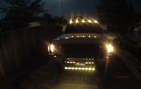 2x Universal 12V 24V Lamp 12-LED Truck UTE SUV Lorry Side Marker Light