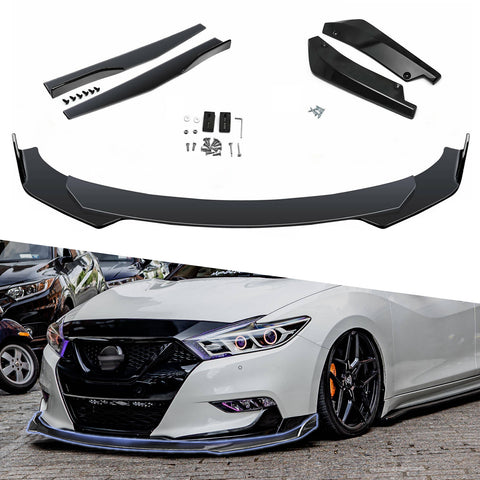 7pcs Universal Car Bumper Lip Spoiler /Rear Lip/ Side Skirt Splitter Extension