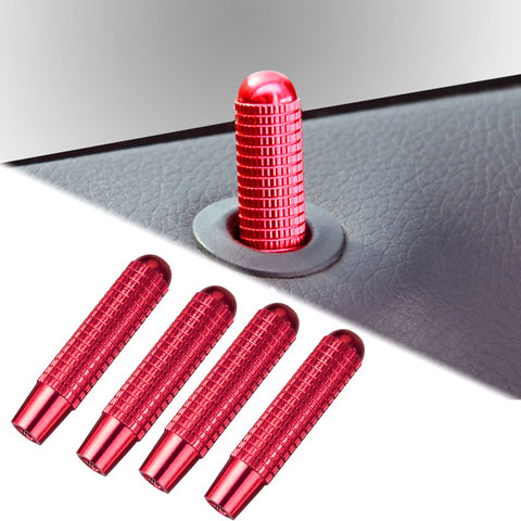 Blue/ Red Metal Screw On Door Lock Knob Pin Cap for Mercedes Benz CLA GLA 2014-2018
