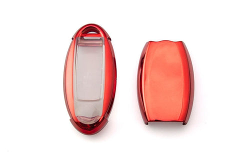 Black Soft TPU + Hard ABS Remote Smart Key Fob Shell Cover For Nissan 3 4 5 Buttons