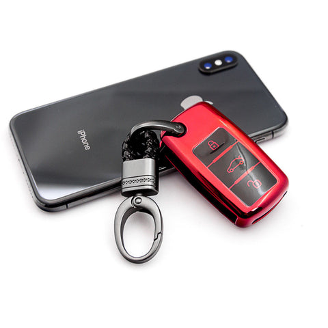 Blue/ Red/ Silver TPU Keyless Smart Key Fob Cover Full Protection Case for Volkswagen 3-button Key