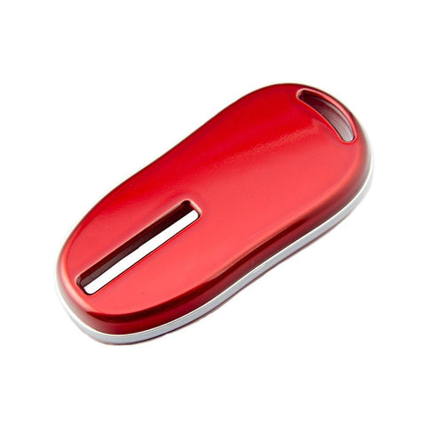 Carbon Fiber Pattern/ Glossy Black/ Glossy Red/ Glossy White Key FOB Hard Cover Shell Case for Tesla Model S 2012-2018