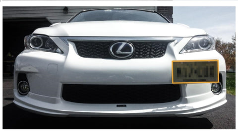 Black/ Gold/ Red Aluminum Bumper Tow License Plate Mount Bracket Direct Fit for Lexus IS 2006-2018, Lexus CT 2011-2017