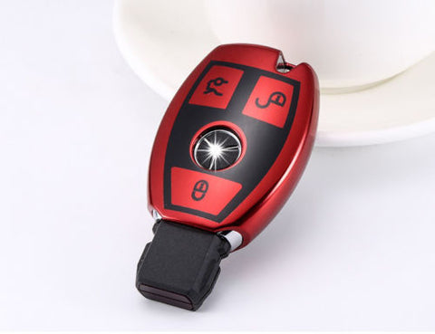 Blue/ Red/ Silver/ Rose Gold TPU Full Sealed Smart Key FOB Cover Case For Mercedes Benz C E G S M CLS CLK Class