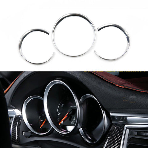 Dashboard Instrument Console Display Decor Ring for Porsche Macan 2014-2017 Red/ Blue/ Silver