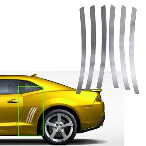 For Chevy Camaro L&R Side Vent Insert Black/ Brushed Silver/ Red/ White/ Matte Black Stripe Decal Inlay Sticker 2010 - 2015