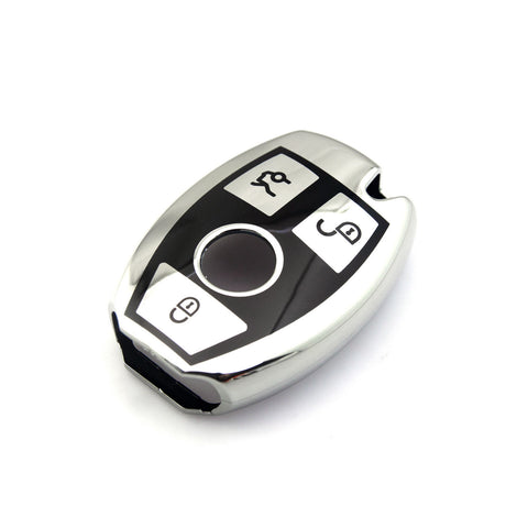 Blue/ Red/ Silver/ Rose Gold TPU Full Sealed Smart Key FOB Cover Case For Mercedes Benz C E G S M CLS CLK Class