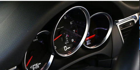 Dashboard Instrument Console Display Decor Ring for Porsche Macan 2014-2017 Red/ Blue/ Silver