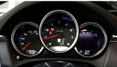 Dashboard Instrument Console Display Decor Ring for Porsche Macan 2014-2017 Red/ Blue/ Silver