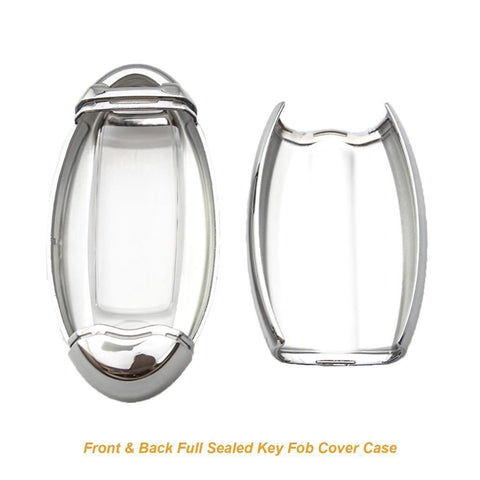 Black Soft TPU + Hard ABS Remote Smart Key Fob Shell Cover For Nissan 3 4 5 Buttons