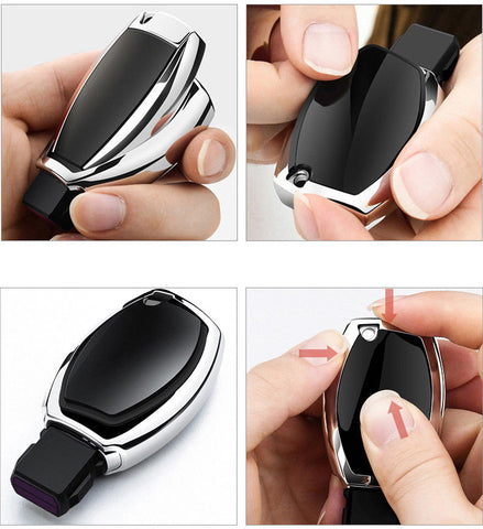 Blue/ Red/ Silver/ Rose Gold TPU Full Sealed Smart Key FOB Cover Case For Mercedes Benz C E G S M CLS CLK Class