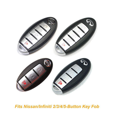 Black Soft TPU + Hard ABS Remote Smart Key Fob Shell Cover For Nissan 3 4 5 Buttons