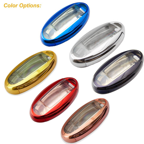 Black Soft TPU + Hard ABS Remote Smart Key Fob Shell Cover For Nissan 3 4 5 Buttons