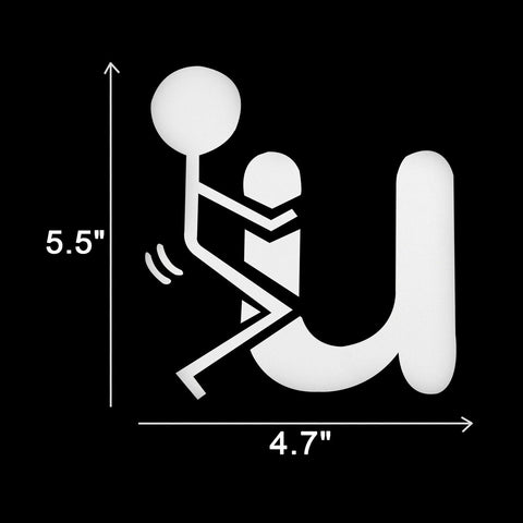 3x Funny fuck-It fuck-u JDM Illest Ricer Car Window Die-Cut Graphic Vinyl Decals for SUV Truck Car Bumper, Laptop, Wall, Mirror, Motorcycle