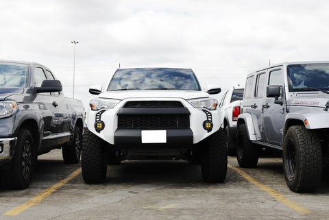 2pcs Switchback w/Turn Signal LED Flowing Front Fog Light Lamps with Bezel Cover Compatible With Toyota 4Runner 2014-2024, White/Amber