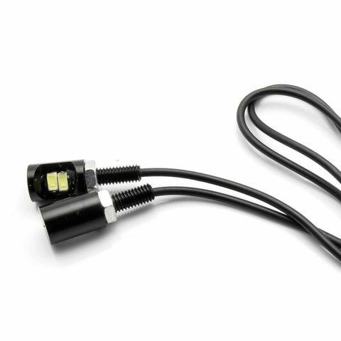White 5730 2-SMD Bolt-On LED License Plate Screw Rear Light Bulbs for Motorcycle