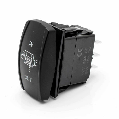 Blue LED Winch Rocker IN OUT Switch For UTV Polaris Ranger 900 800 RZR 900 1000