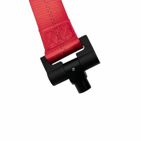 Red JDM Style Towing Strap w/Tow Hole Adapter For Chevy Corvette 2014-2019