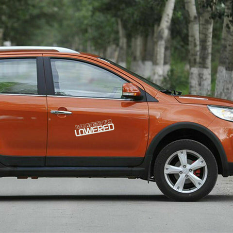 3x BE PATIENT I M LOWERED Car Trunk Window Stickers Vinyl Decal Stance JDM Drift