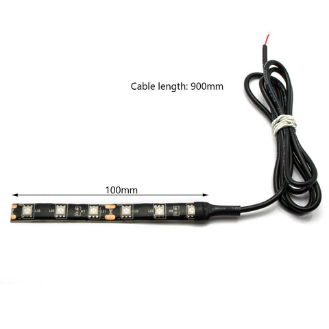 Amber Light Strips Bar LED Tail Light License Brake Turn Signals ATV Motorcycle