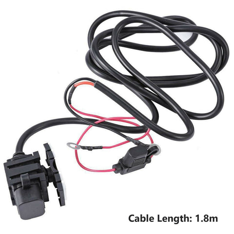 Waterproof 12V SAE to USB Phone Charger Cable Adapter Inline Fuse For Motorcycle