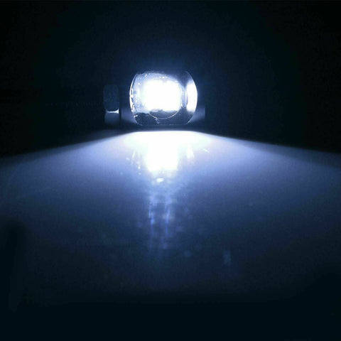 White 5730 2-SMD Bolt-On LED License Plate Screw Rear Light Bulbs for Motorcycle
