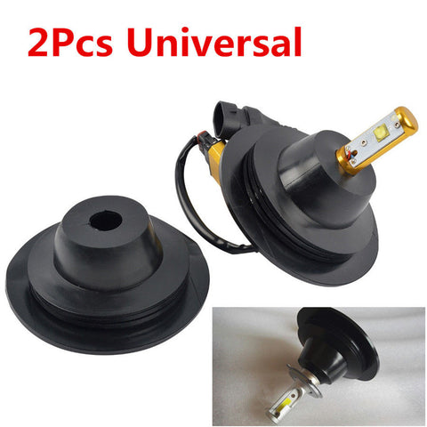 2x Universal Housing Dust Seal Rubber Caps For HID LED Headlight Retrofit Kit