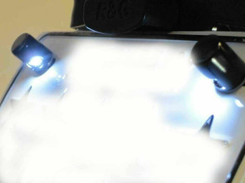 White 5730 2-SMD Bolt-On LED License Plate Screw Rear Light Bulbs for Motorcycle