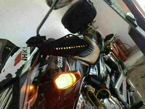 2X Universal Motorbike Smoked LED Turn Signal Blinker Supermoto Indicator Light