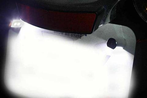 White 5730 2-SMD Bolt-On LED License Plate Screw Rear Light Bulbs for Motorcycle