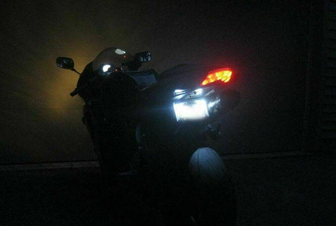 White 5730 2-SMD Bolt-On LED License Plate Screw Rear Light Bulbs for Motorcycle