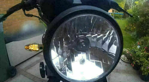 2X Universal Motorbike Smoked LED Turn Signal Blinker Supermoto Indicator Light