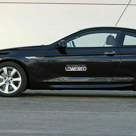 3x BE PATIENT I M LOWERED Car Trunk Window Stickers Vinyl Decal Stance JDM Drift