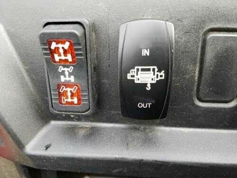 Blue LED Winch Rocker IN OUT Switch For UTV Polaris Ranger 900 800 RZR 900 1000