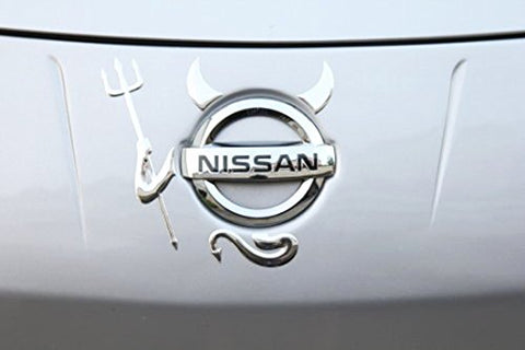 1pc x 3D Silver Chrome Devil Demon Sticker Decal Auto Car Emblem Decal Decoration