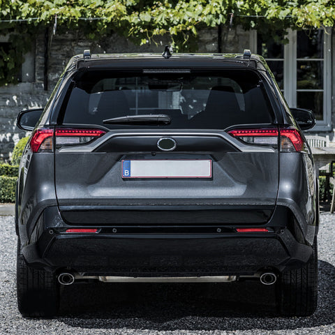 Glossy Black Rear Taillight Trunk Upper Lid Cover Trim For Toyota RAV4 2019-2024