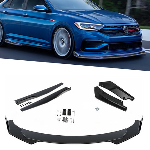 7pcs Universal Car Bumper Lip Spoiler /Rear Lip/ Side Skirt Splitter Extension