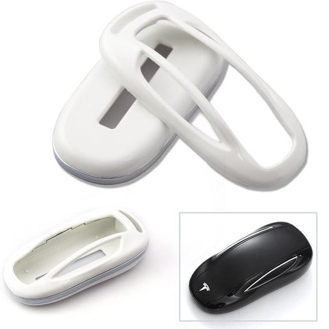 Carbon Fiber Pattern/ Glossy Black/ Glossy Red/ Glossy White Key FOB Cover Hard Shell Case for Tesla Model X Keyless Remote