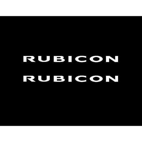 2 x Vinyl Black/ Brush Silver/ Red/ White RUBICON Letter Decal Hood Fender Sticker for Jeep Rubicon Wrangler JK YJ