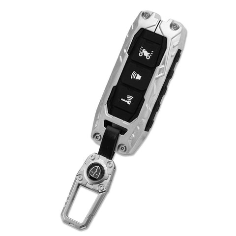 x xotic tech Mech Style Heavy Metal Key Fob Cover Compatible with PCX 150 Hybrid X-ADV SH125 Scoopy Forza 125 300 2016-2018 Super Cup 2020 2021, Zinc Alloy Key Case Protector Shell Keychain