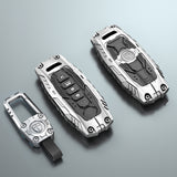 x xotic tech Mech Style Heavy Metal Key Fob Cover Compatible with Nissan Kicks Sentra Versa Rogue Pathfinder 2023 2024 2025, Zinc Alloy Key Case Protector Shell Keychain